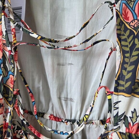 NWT Rhode Molly Lace Up Back Mini Dress in Mushroom Print Small - Picture 10 of 10